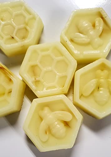 Honeycomb Honey Bee Baby Shower Favors - Birthday Party Goats Milk & Honey Scent Soaps Gender Reveal Party Pack of 20