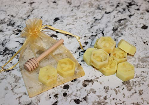 Honeycomb Honey Bee Baby Shower Favors - Birthday Party Goats Milk & Honey Scent Soaps Gender Reveal Party Pack of 20