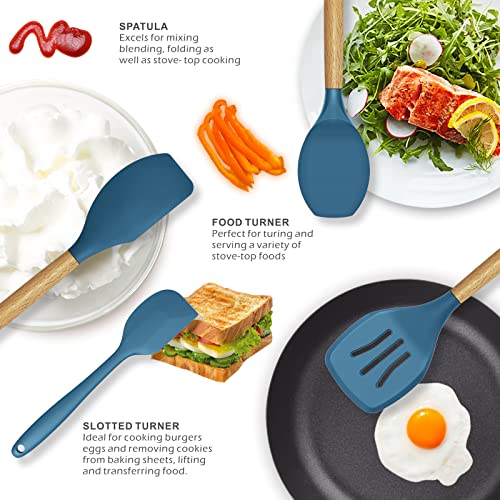 Silicone Baking Utensils Set, 5 Pcs Silicone Spatula Set, Non-stick Heat  Resistant Silicone Cookware - Durable Cooking Kitchen Tools Set,Kitchen  Utensil Gadgets Tools Set for Nonstick Cookware