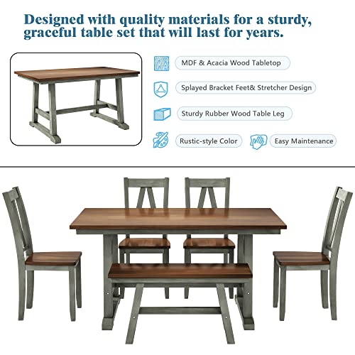 Dining table set discount 6 seater size